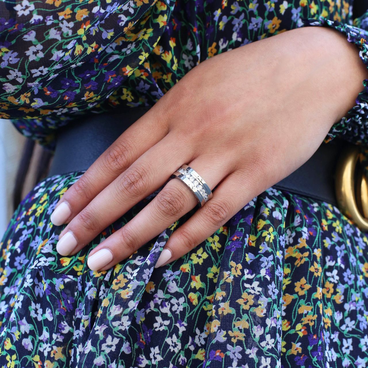 Gerecycled stainless steel vriendschapsring venice dames