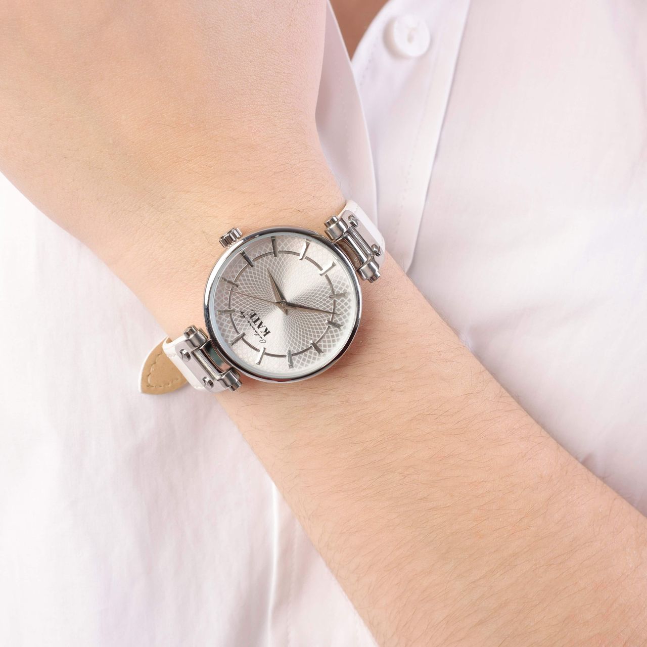 Colours by Kate horloge met een witte PU band
