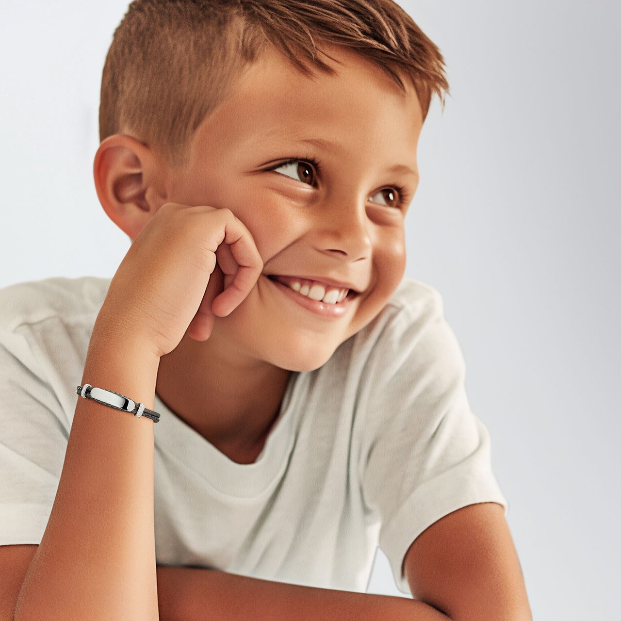 Stainless steel goldplated plaatarmband met kristal voor dames