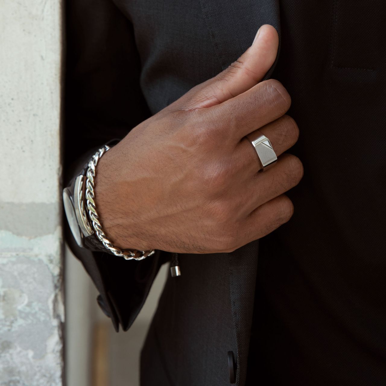 Gerecycled stainless steel ring mat/glans