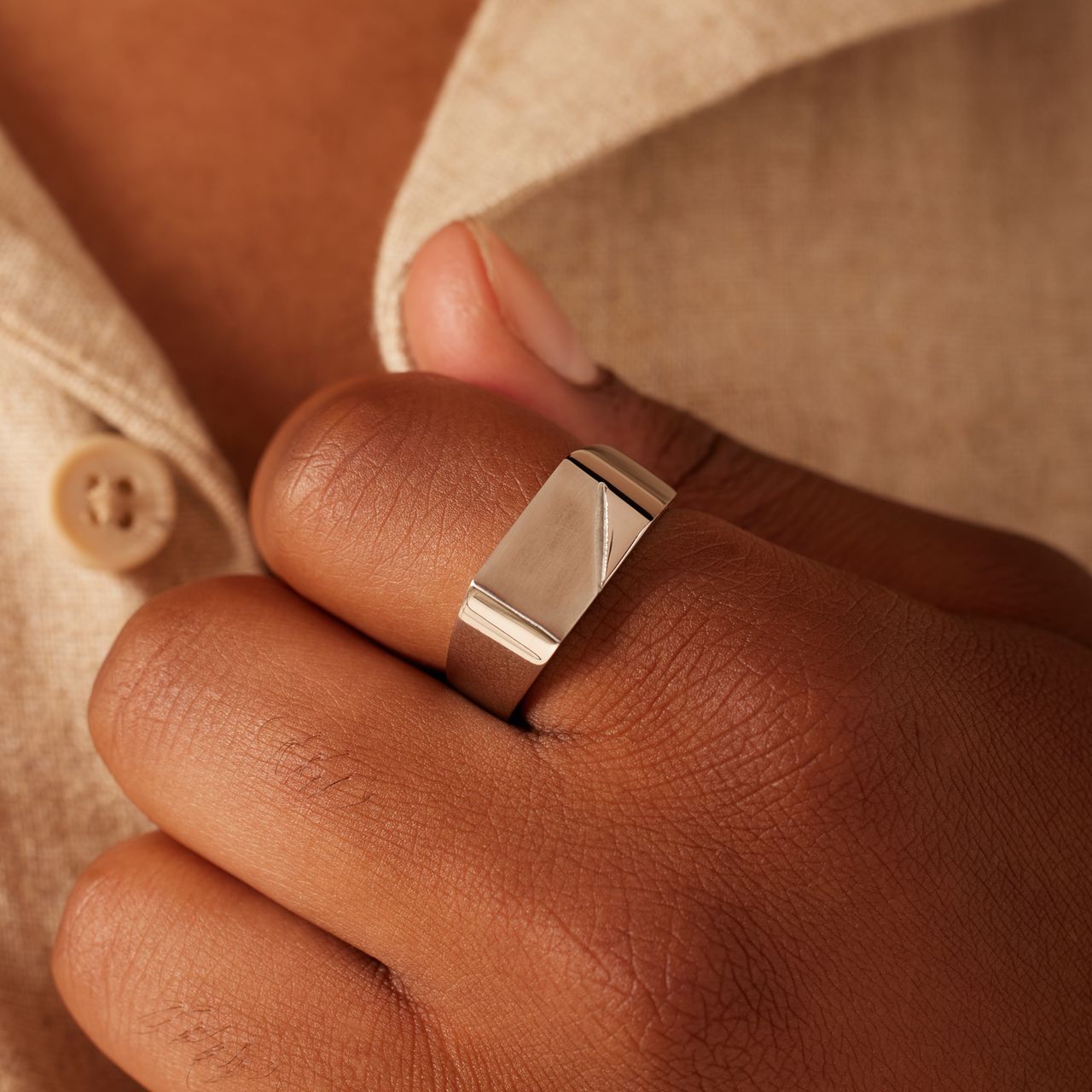 Gerecycled stainless steel ring mat/glans