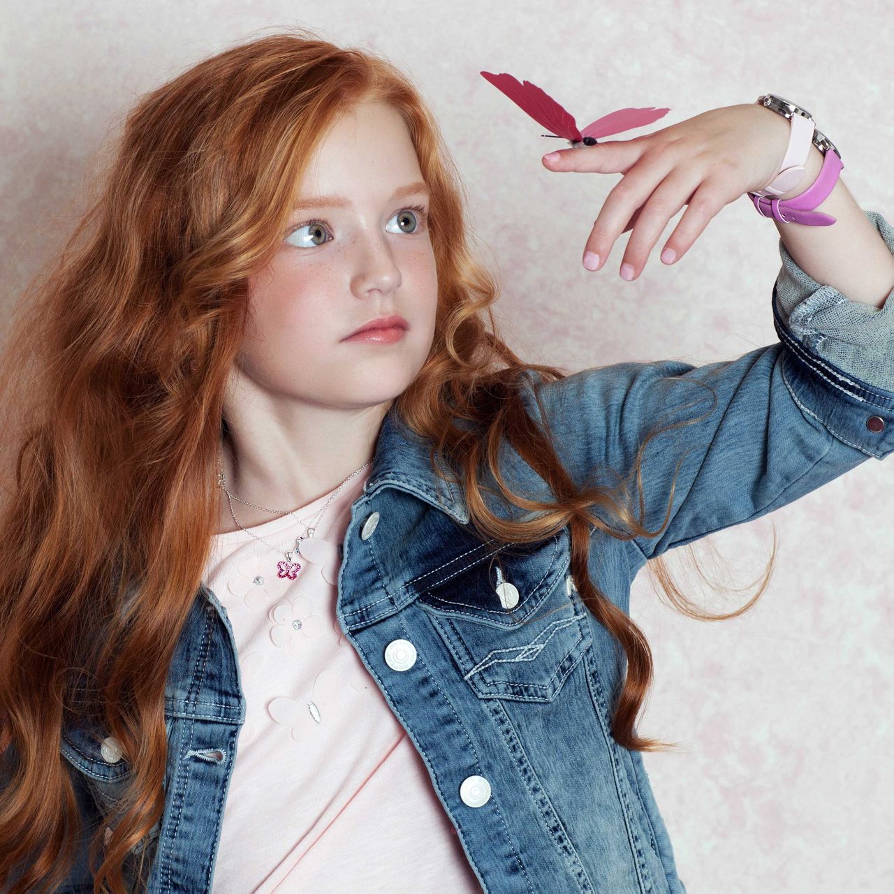 Zilveren kinderketting hart multi mix kristal