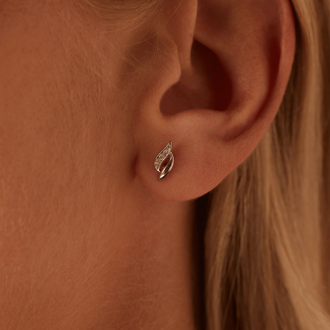 Ohrringe, 925 Silber, mit Zirkonia