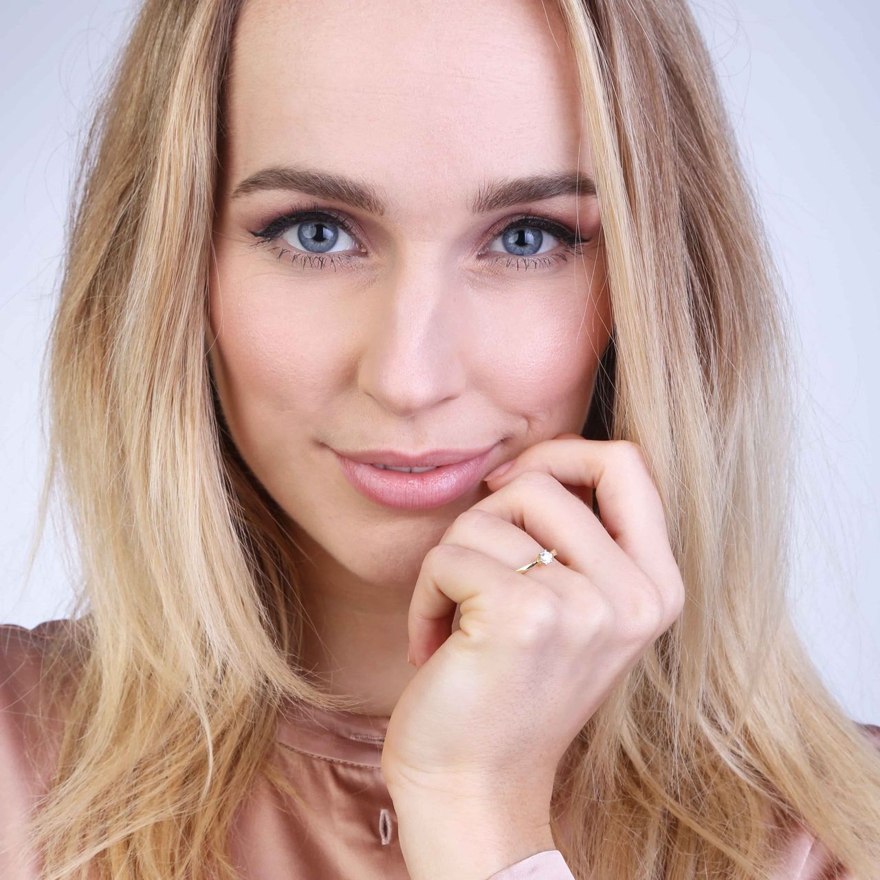 Geelgouden solitair ring met diamant (0,08ct.)