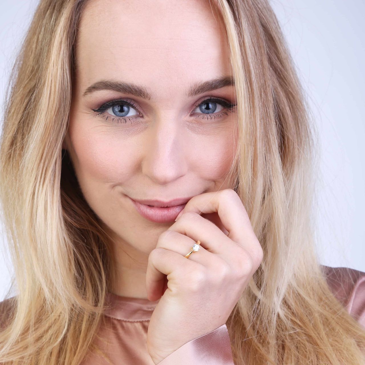 Geelgouden  solitair ring met diamant (0,40ct.)