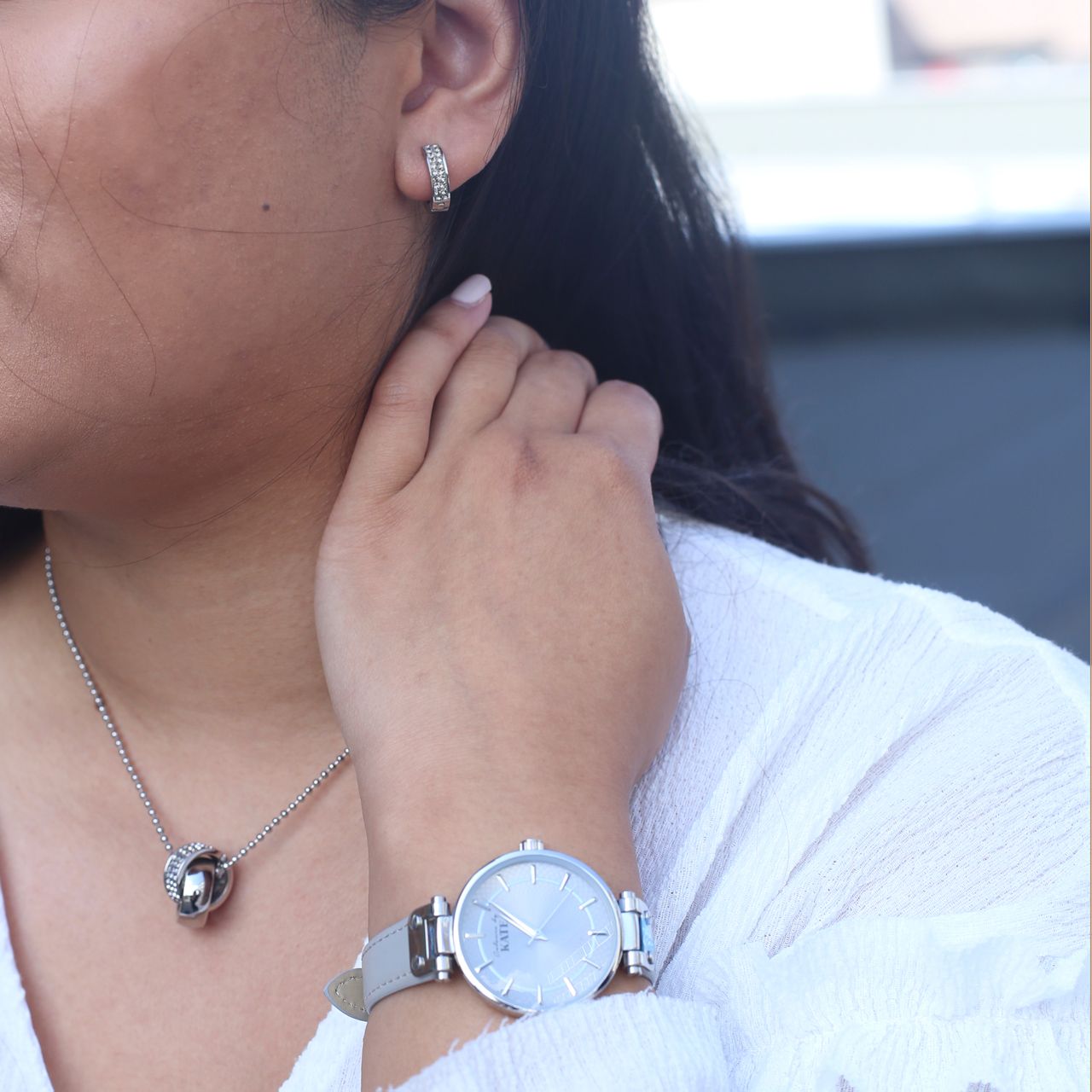 Gerecycleerd stalen set met black diamond kristal