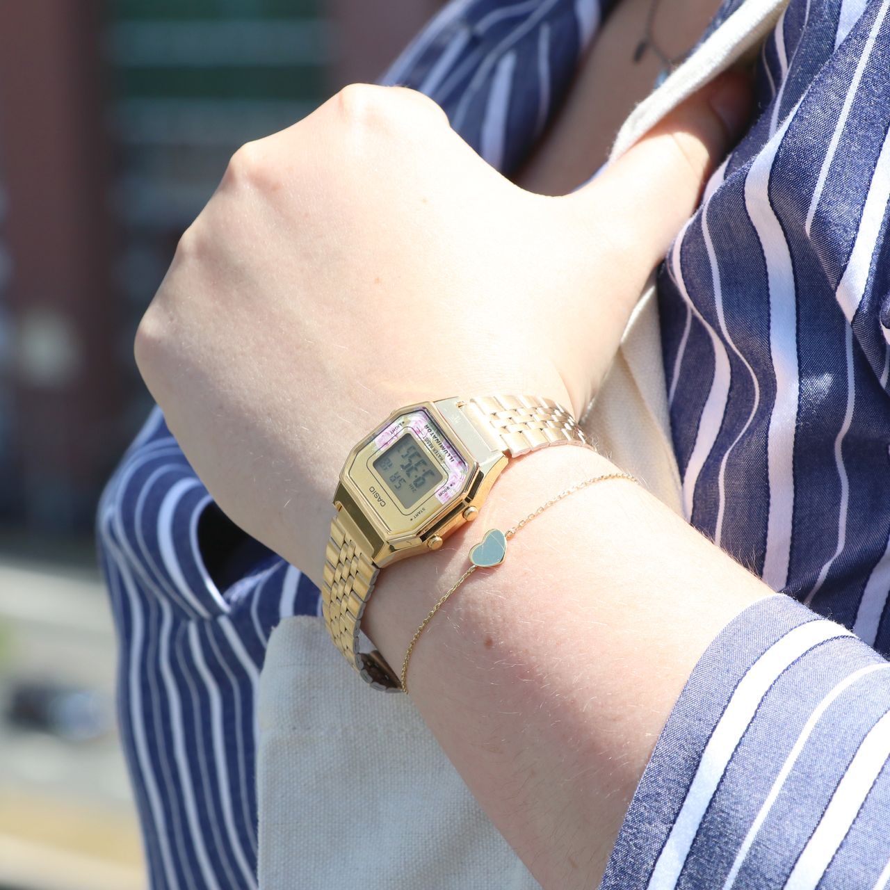 Silberarmband Herz vergoldet