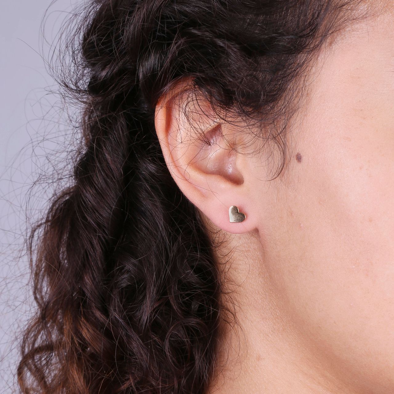 Zilveren oorbellen goldplated hart