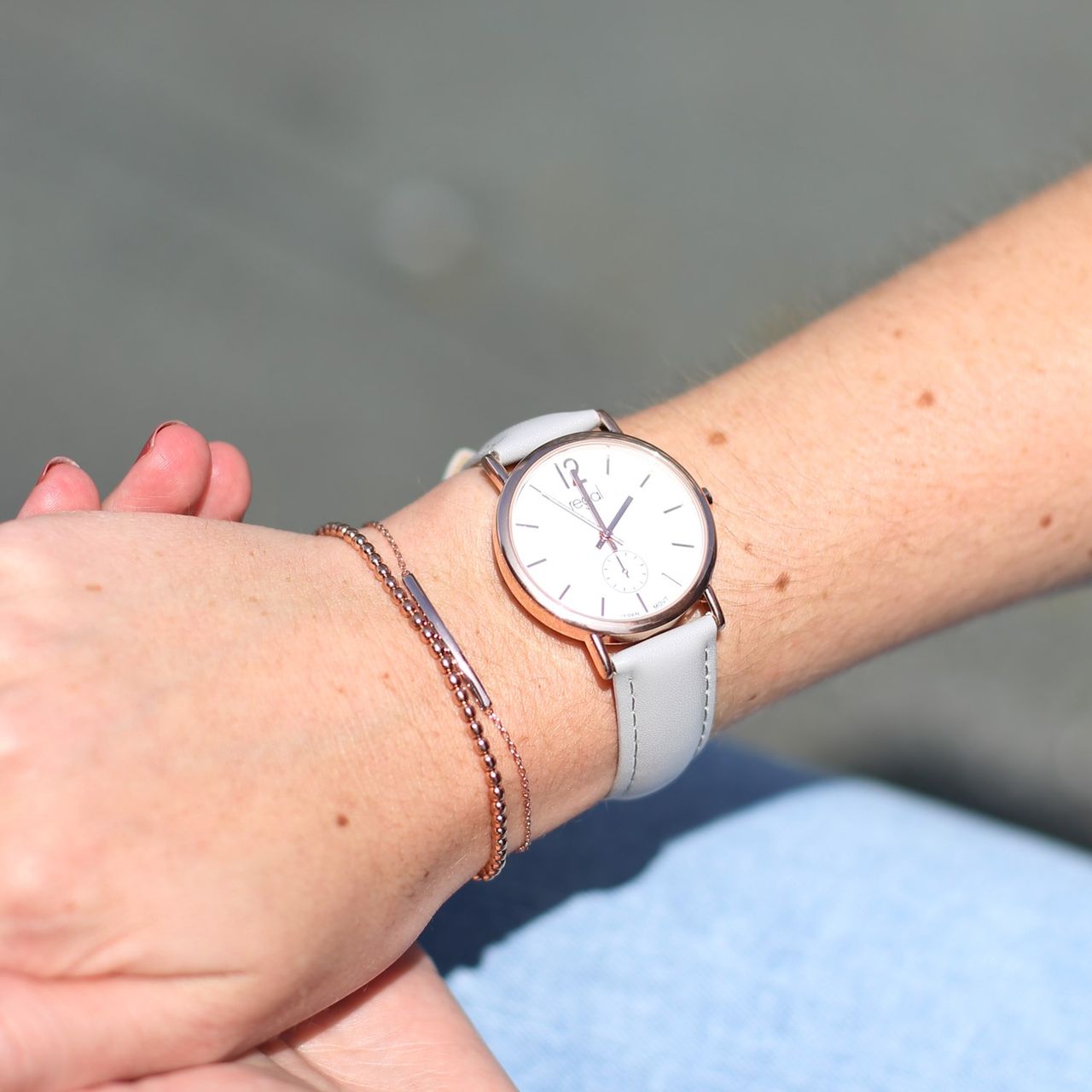 Zilveren armband bar roseplated