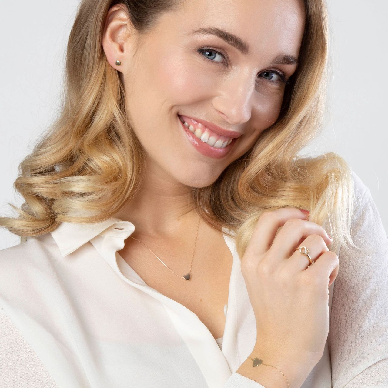 Ring, 585 Gelbgold, Herz mit Zirkonia