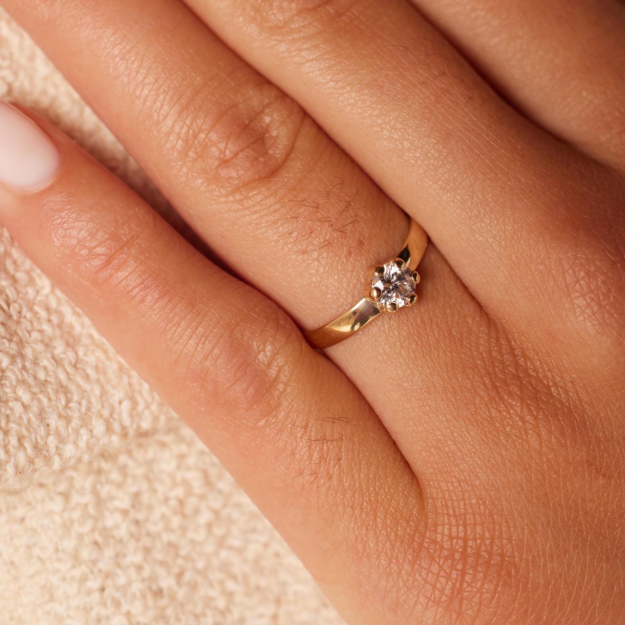 Damenring, 585 Gelbgold, mit Zirkonia
