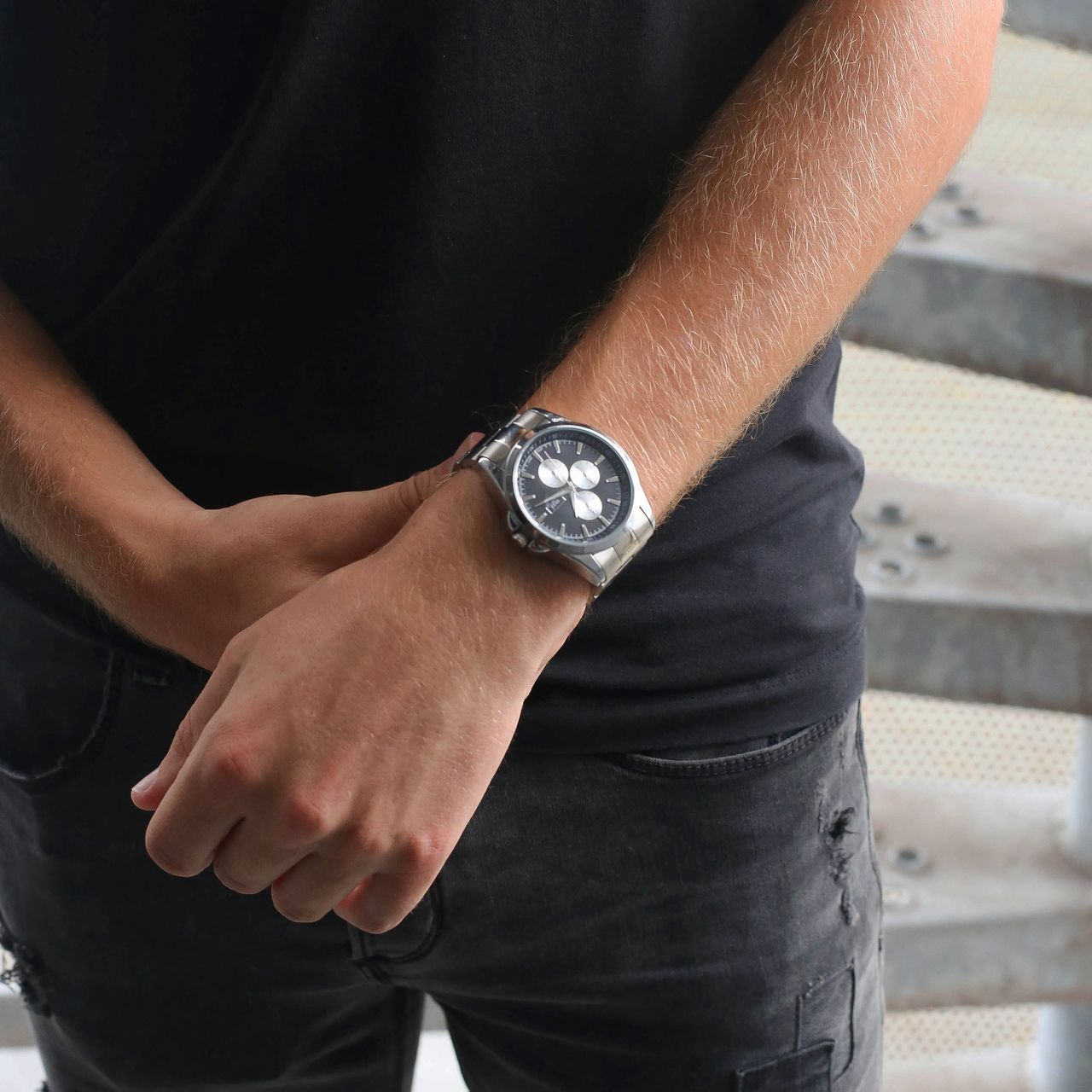 Regal zilverkleurig heren horloge
