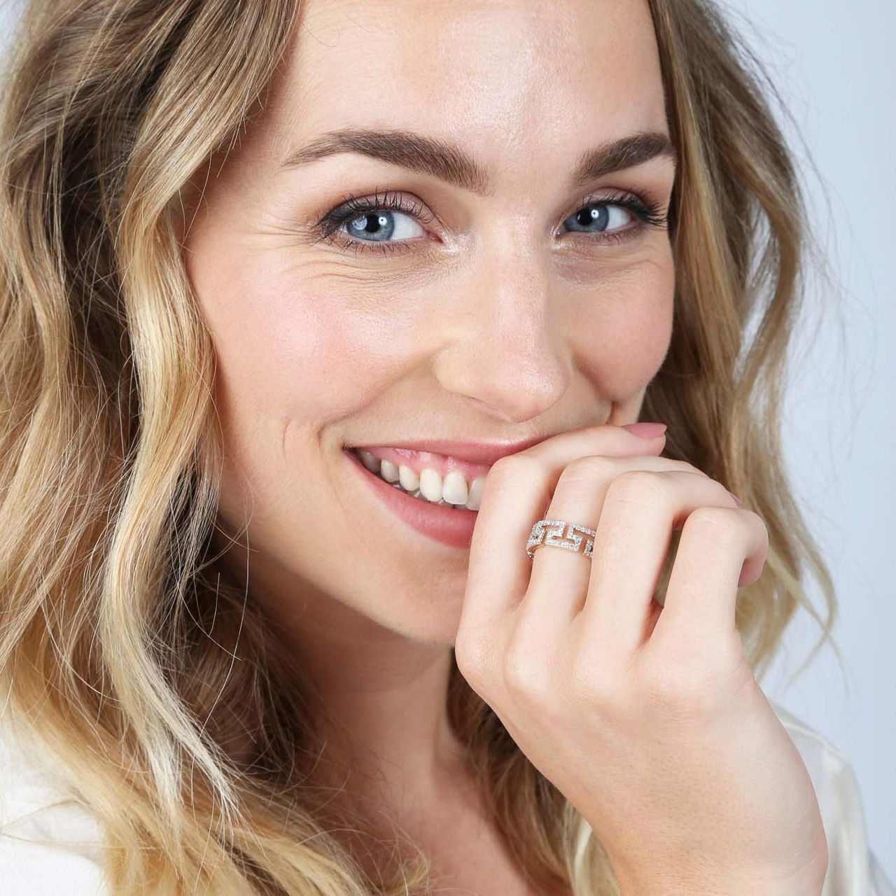 14 karaat geelgouden ring fantasie 71 diamanten 0,43ct