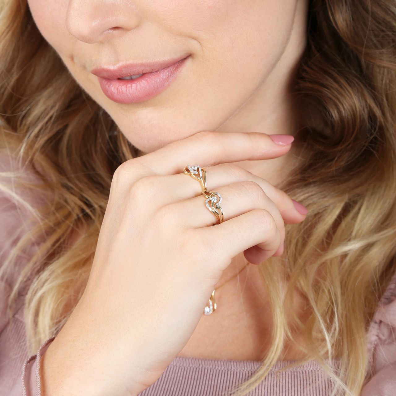 Ring, 585 Gelbgold, mit Diamant