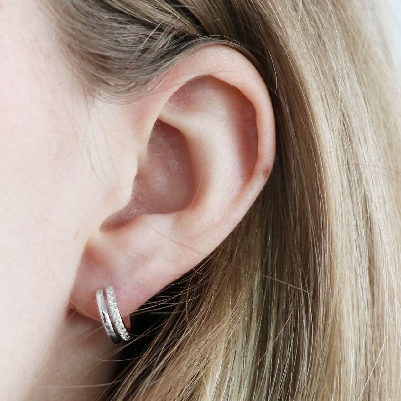 Ohrringe, 925 Silber, mit Zirkonia