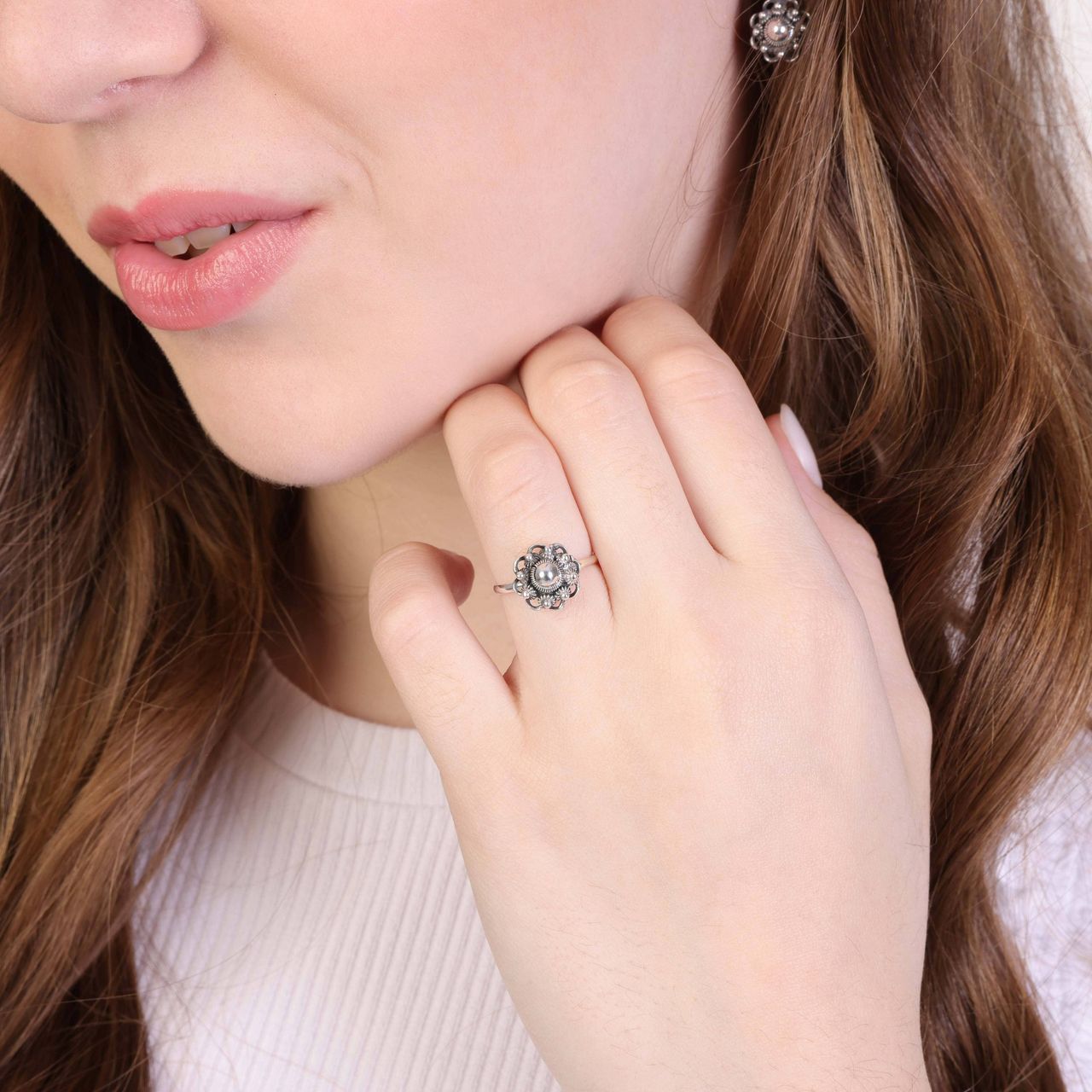 Ring, 925 Silber, Zeeland-Knopf