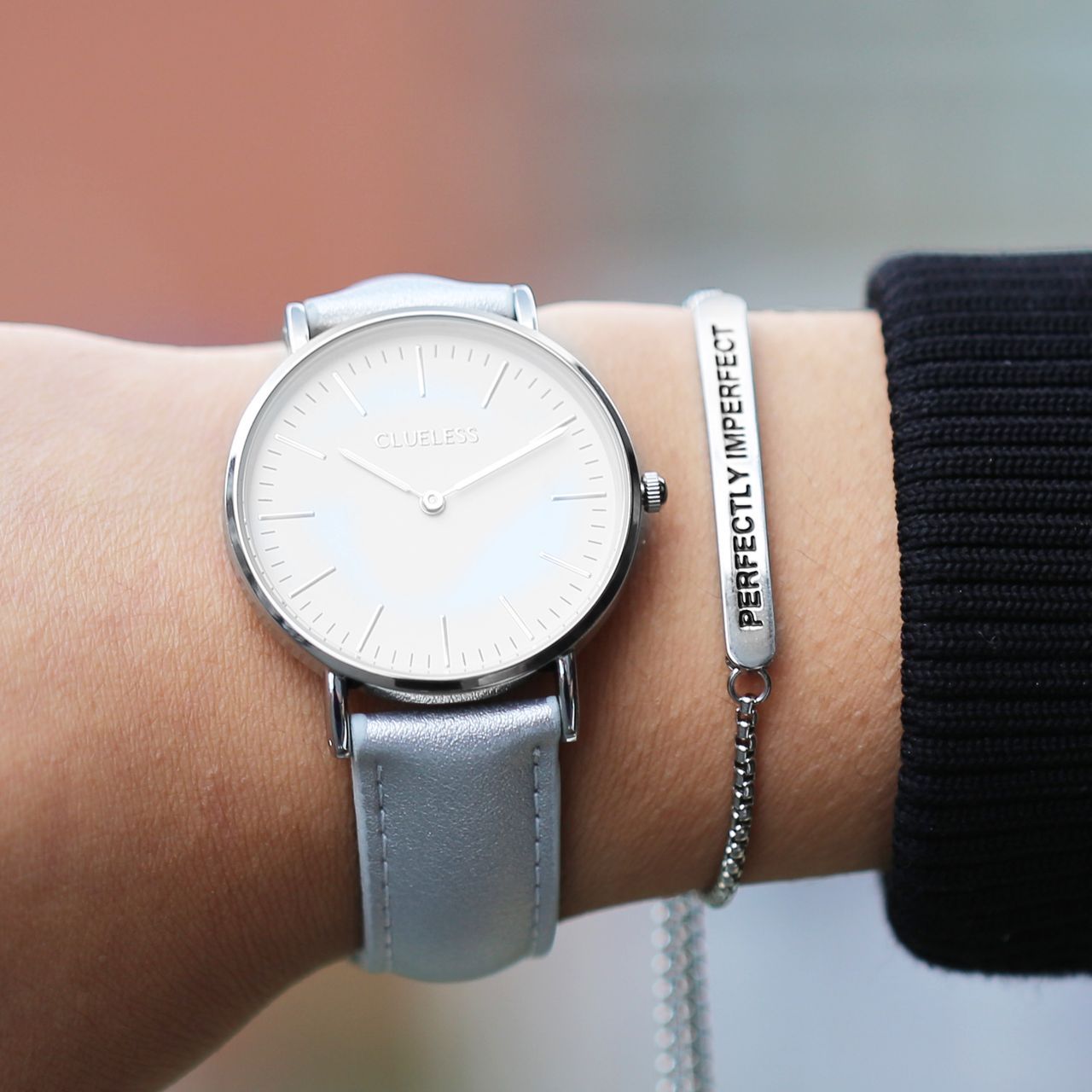 Gerecycleerd stalen plaatarmband perfectly imperfect