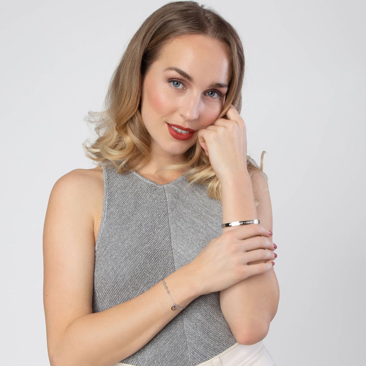 Guess stainless steel armband bangle Forever & always