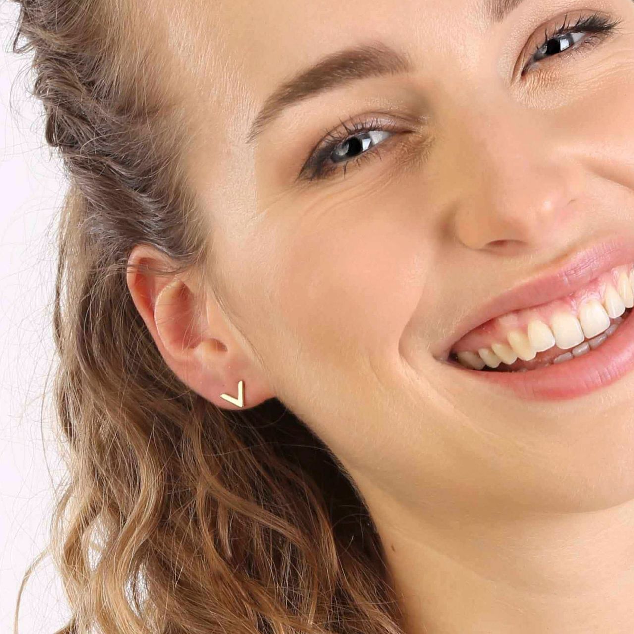 Zilveren goldplated oorknoppen voor dames