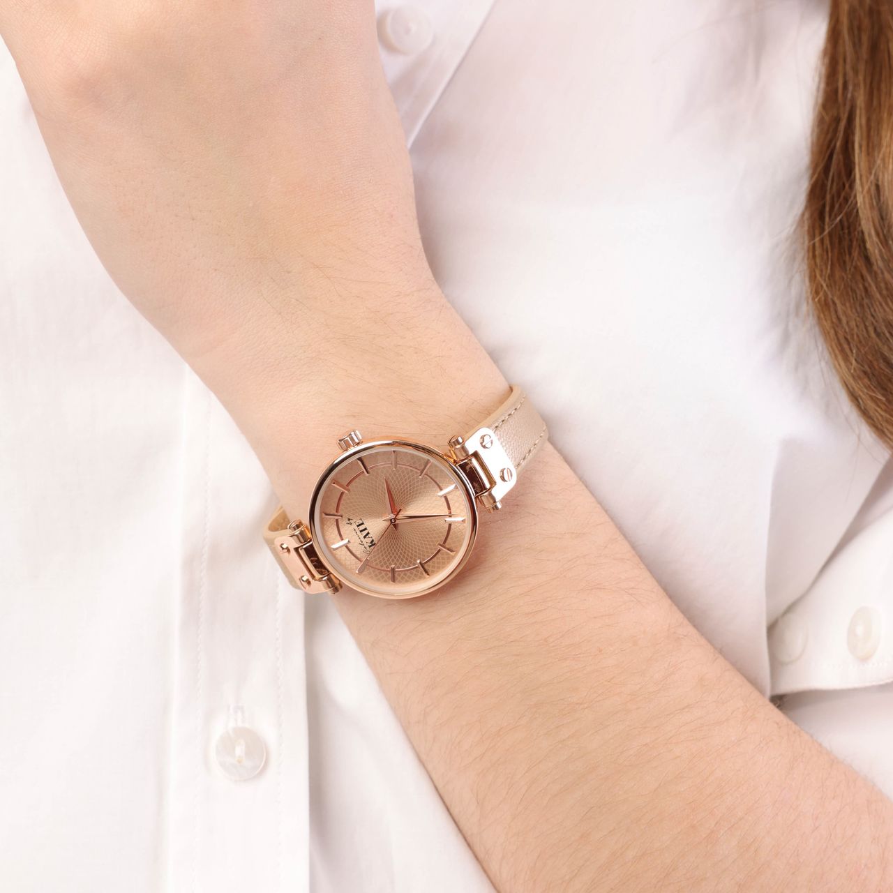 Colours by Kate horloge met een rose PU band