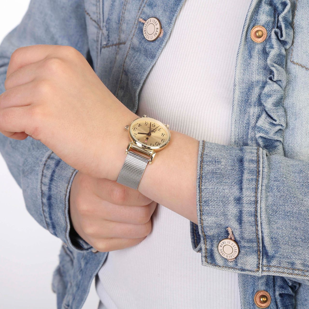 Little Miss Fabulous Armbanduhr mit Mesh-Band