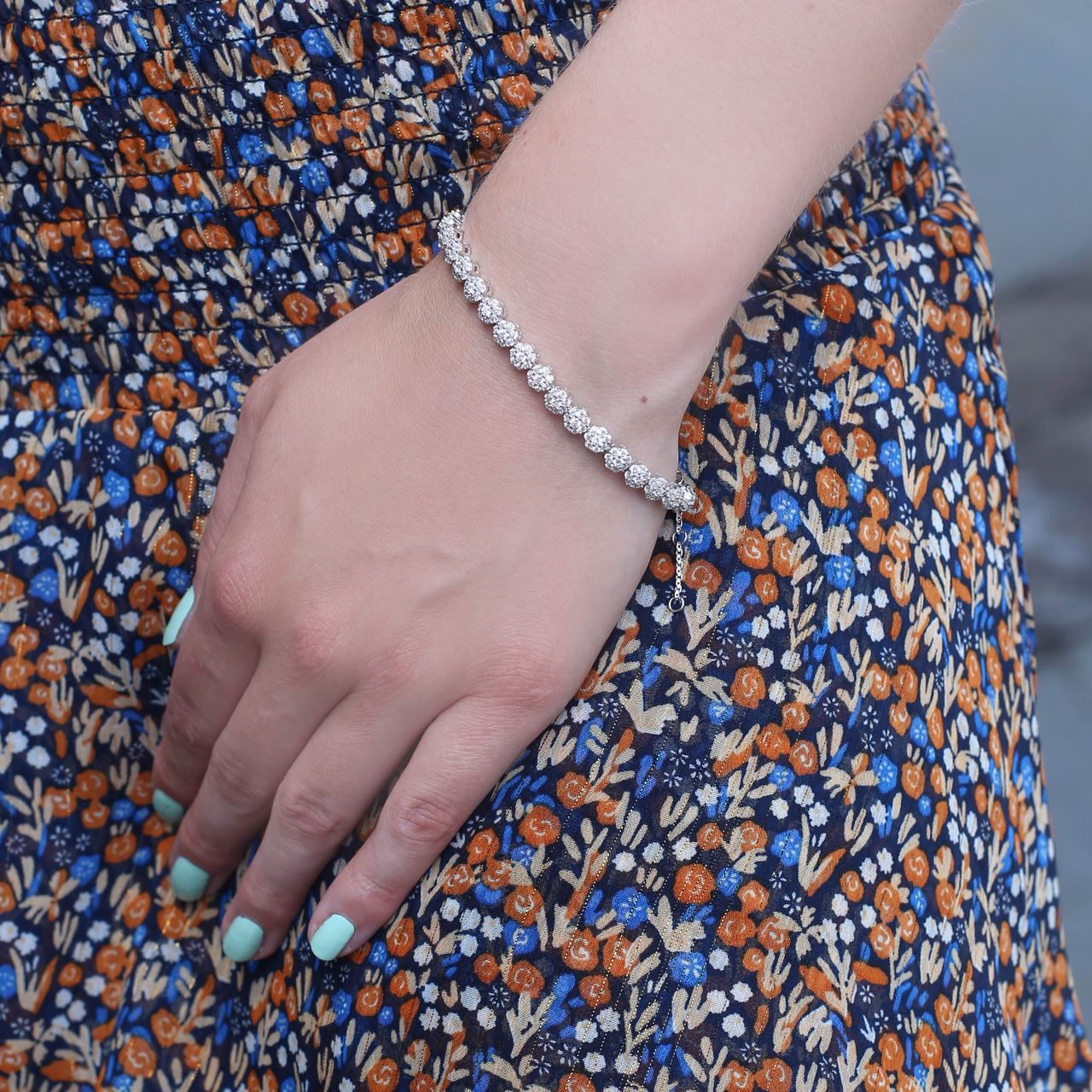 Zilveren tennisarmband gerhodineerd met zirkonia