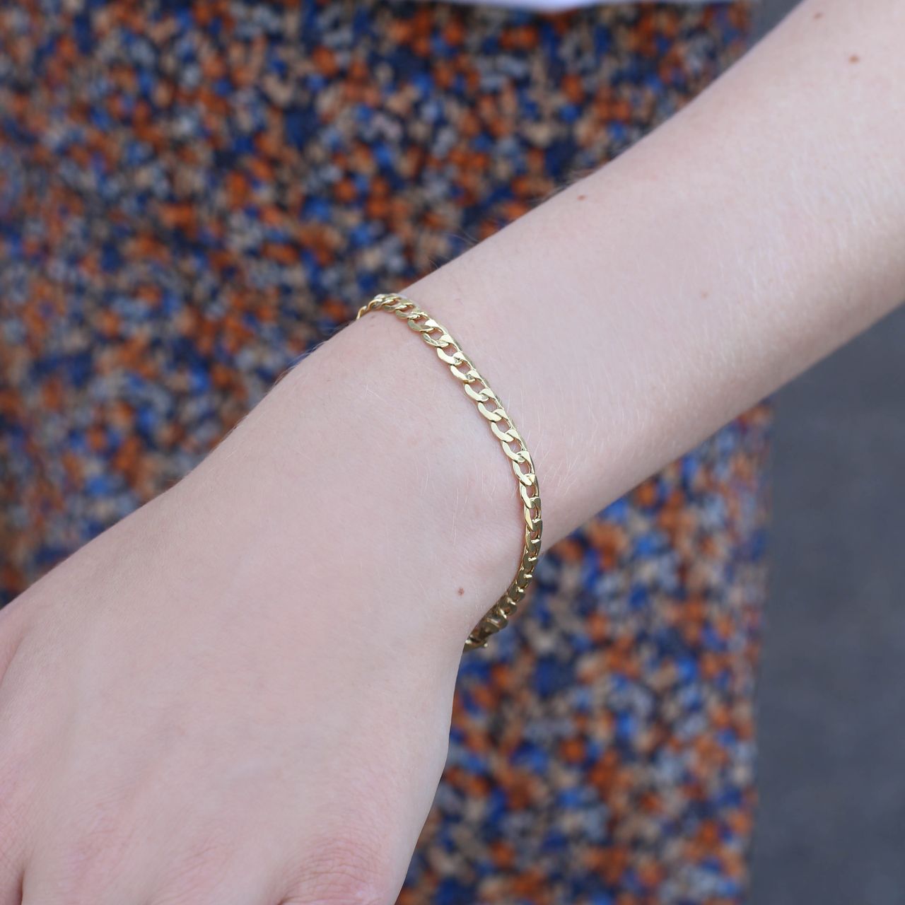 375 Gold Armband mit Gourmet-Gliedern