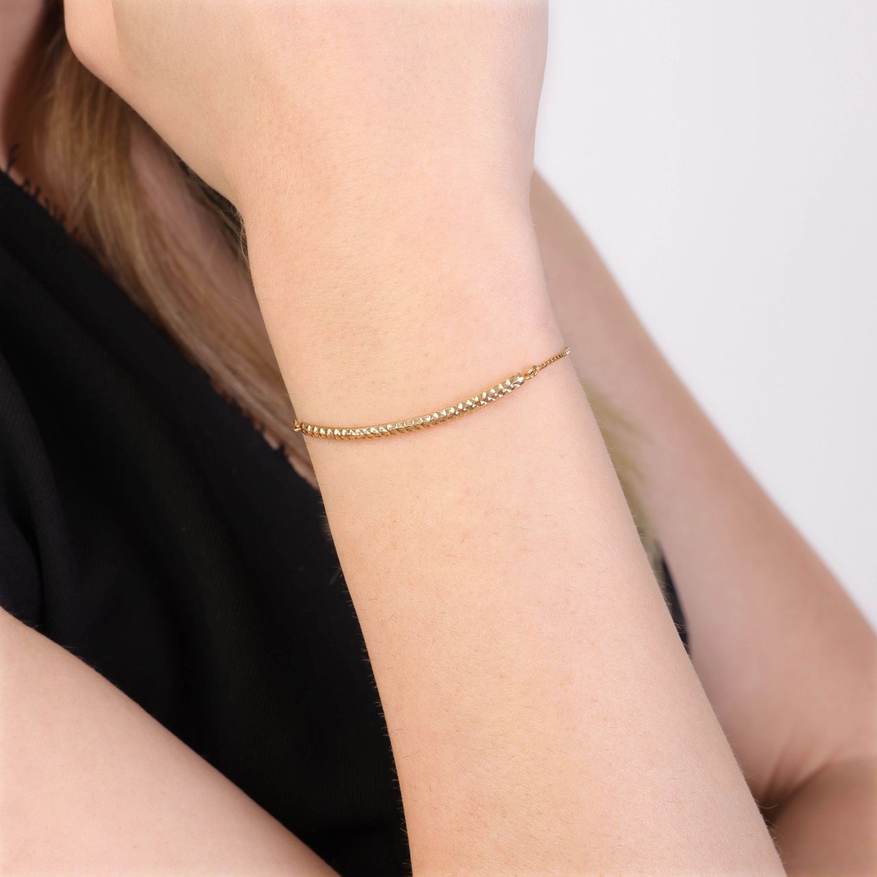 9 Karaat armband fantasie diamond cut