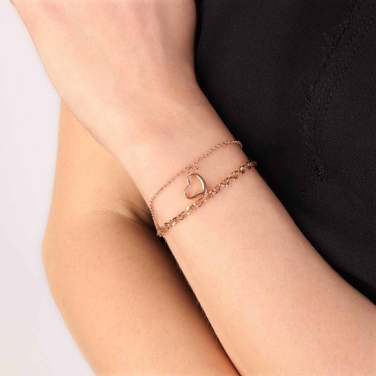 9 Karaat armband diamond cut rose