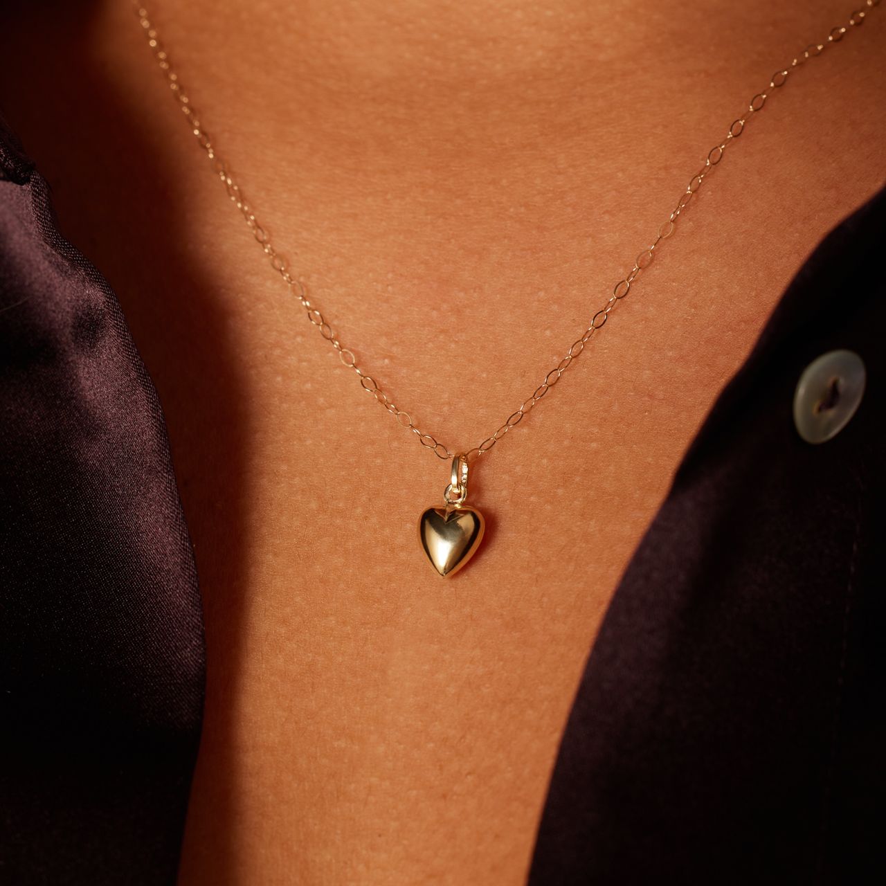 9 karaat ketting met hanger hart voor dames