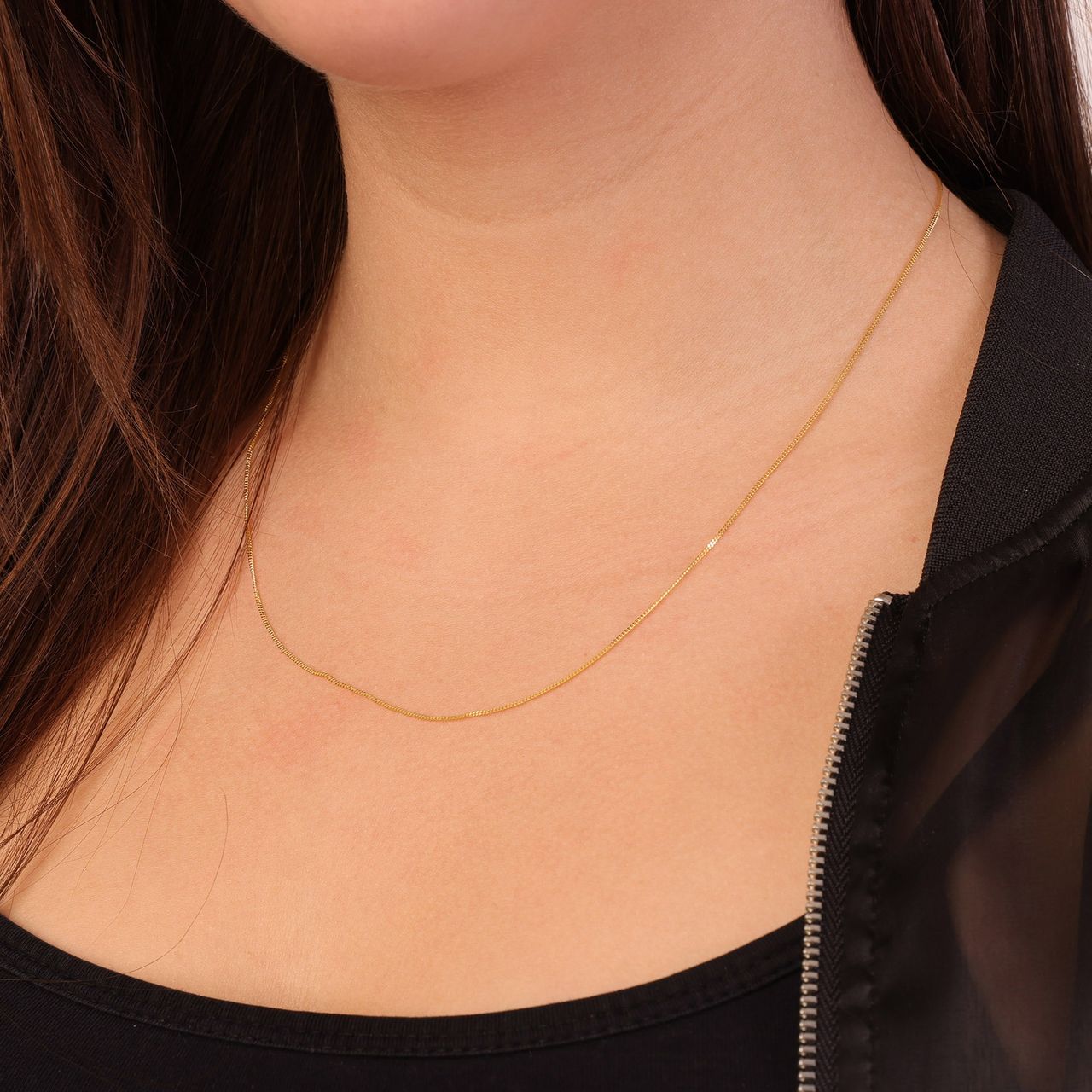 Halskette, 375 Gold, Diamantschliff