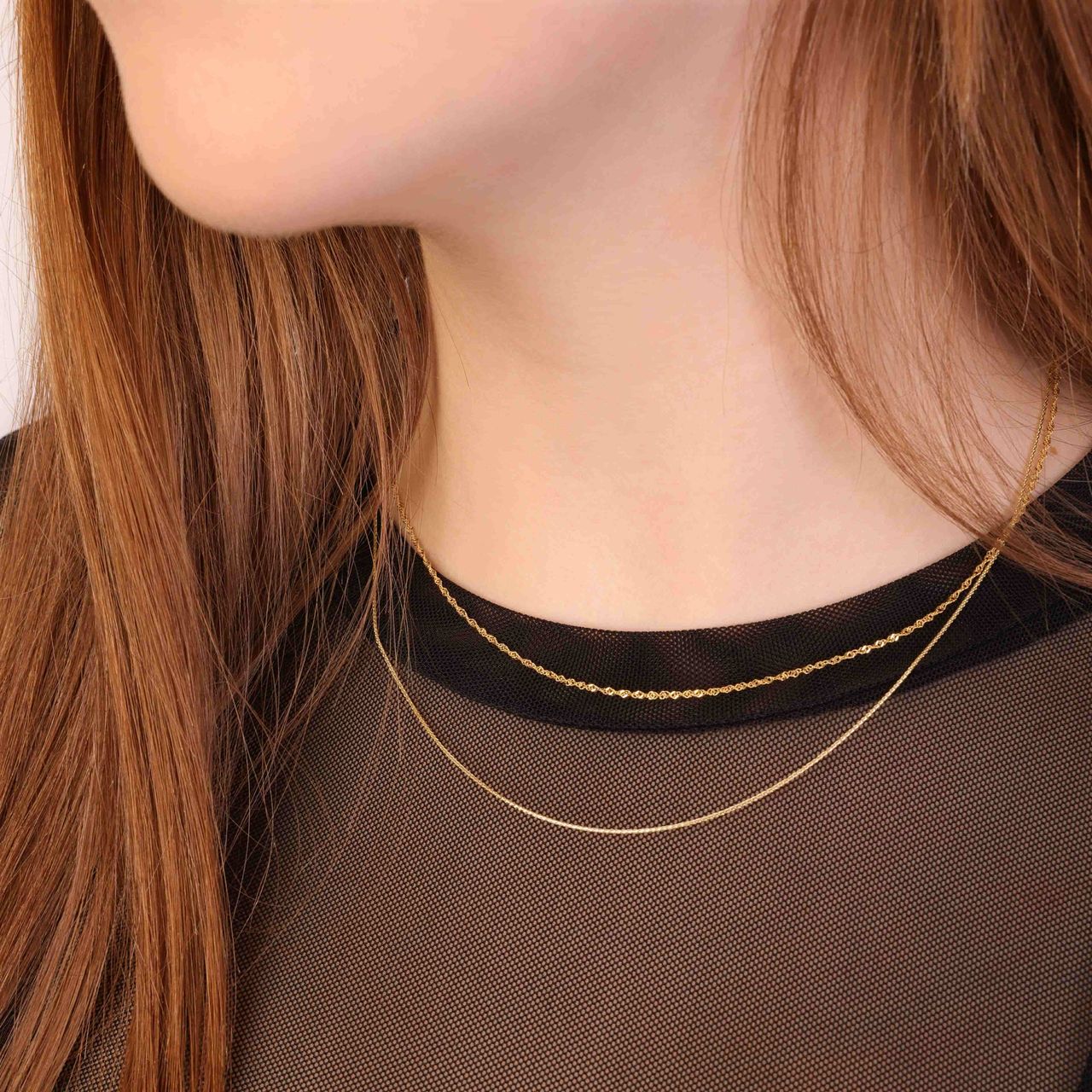 9 karaat ketting gourmet twist voor dames