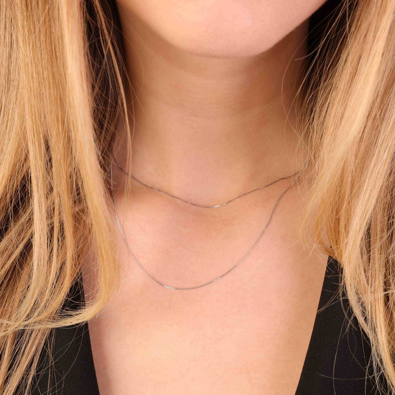 9 Karaat ketting gourmet diamond cut wit