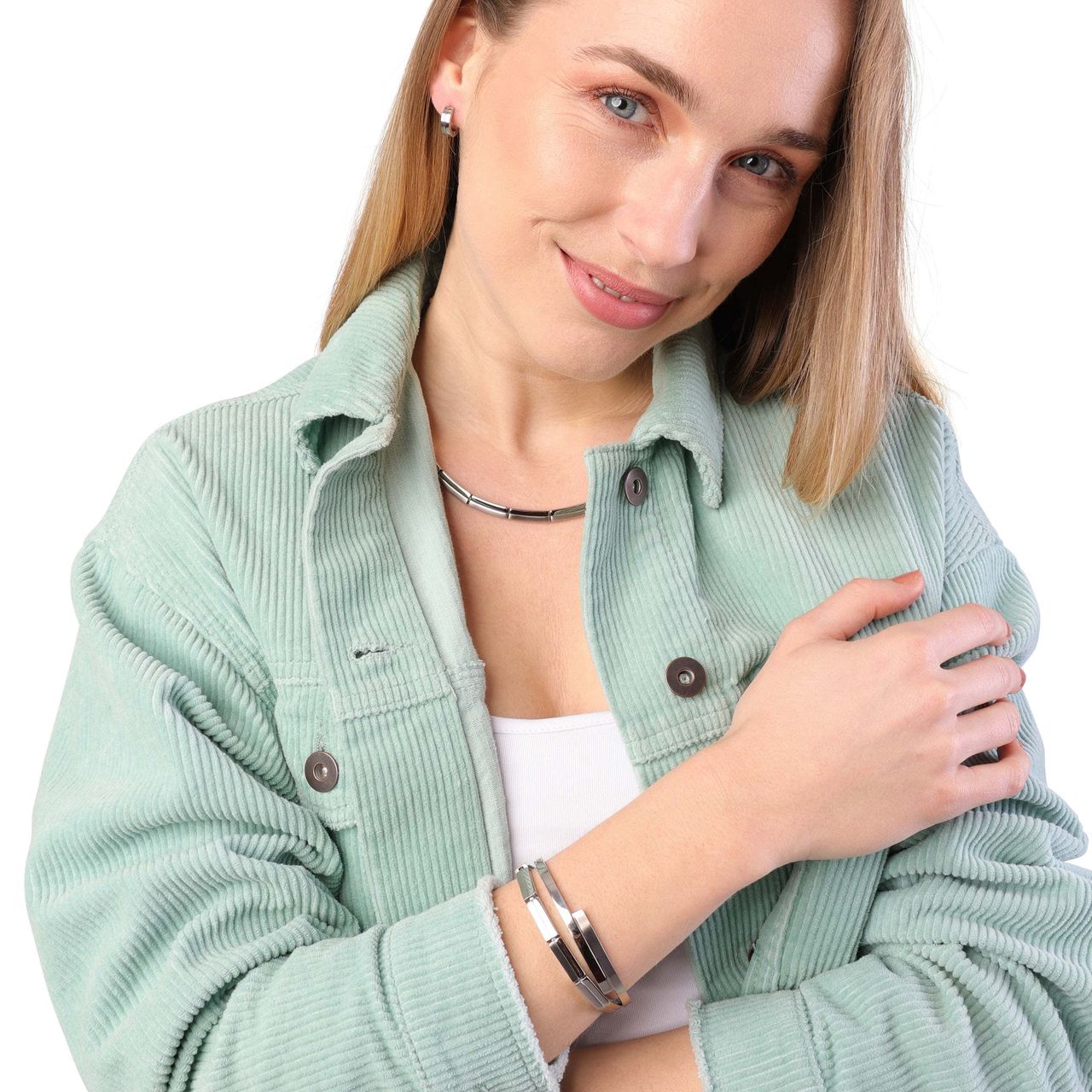 Gerecycleerd stalen set mat/glans