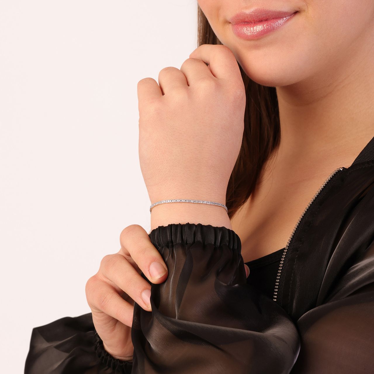 Armband in 585 Gelbgold mit Diamant (0,42 ct)