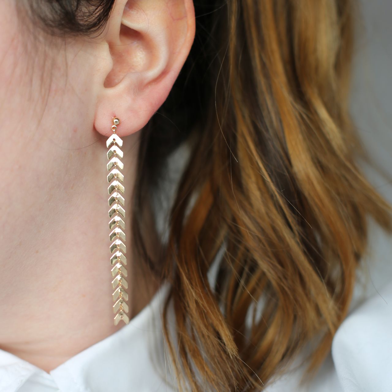 Zilverkleurige byoux oorbellen