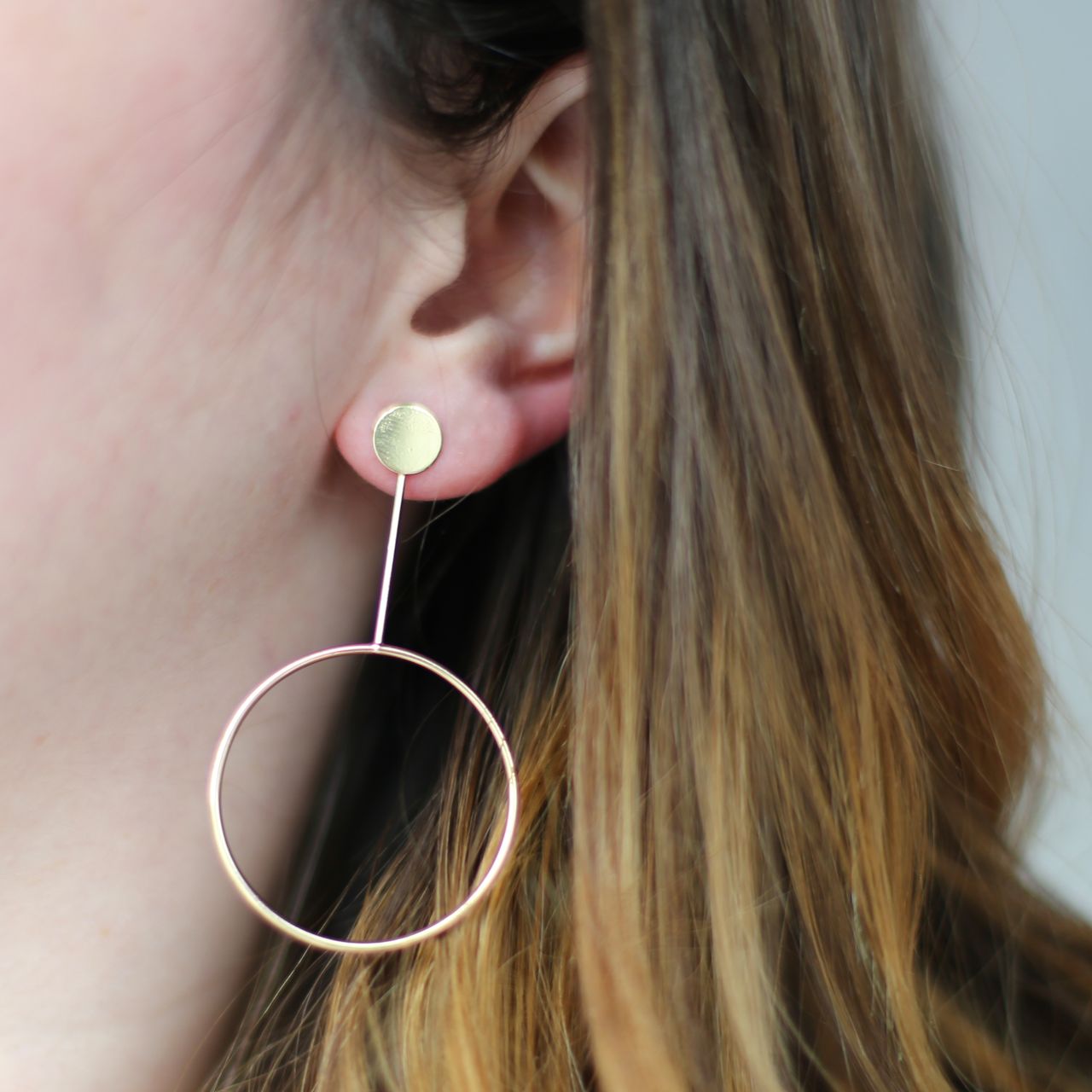 Bijoux goudkleurige oorknoppen voor dames