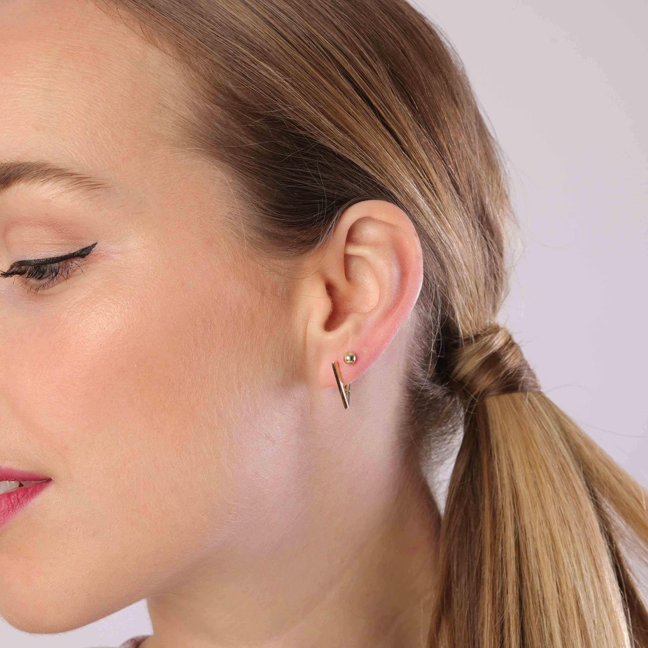 Zilveren oorringen v goldplated voor dames