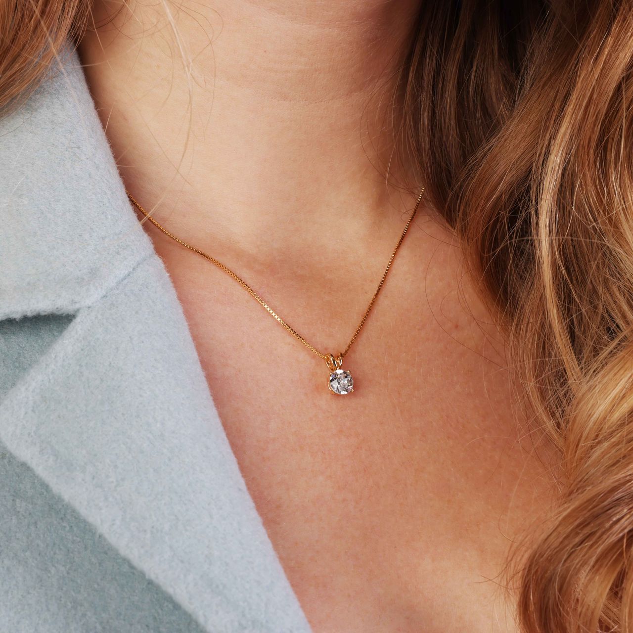 Zilveren goldplated sieradenset met kristal voor dames