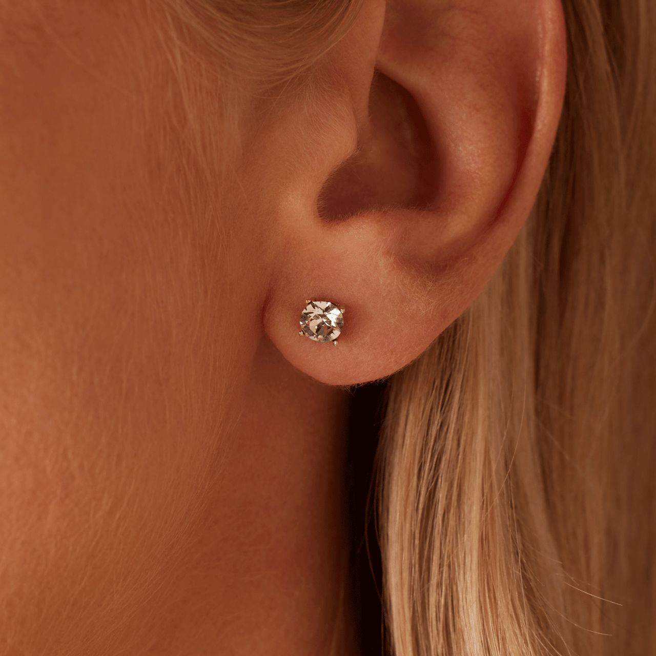 Zilveren goldplated sieradenset met Swarovski kristal voor dames