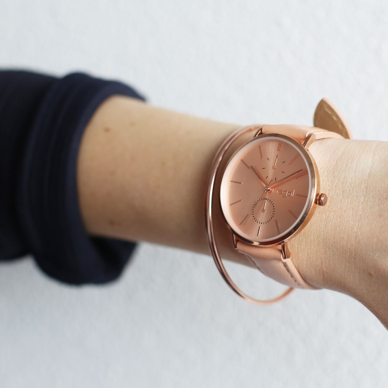 Zilveren armband bangle roseplated 3mm