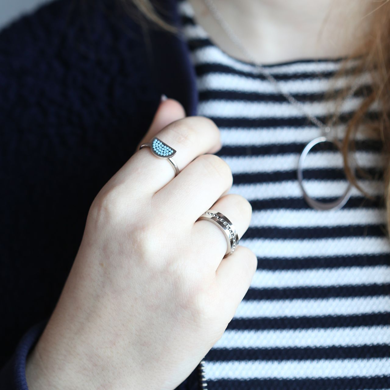 Gerecycleerd stainless steel ring bolletjes