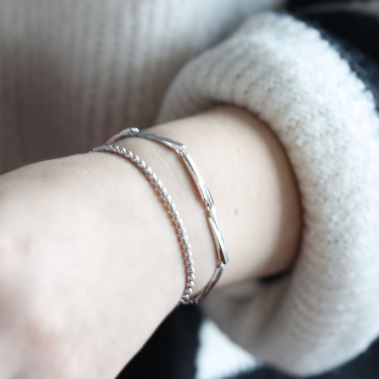 Zilveren armband mat/glans