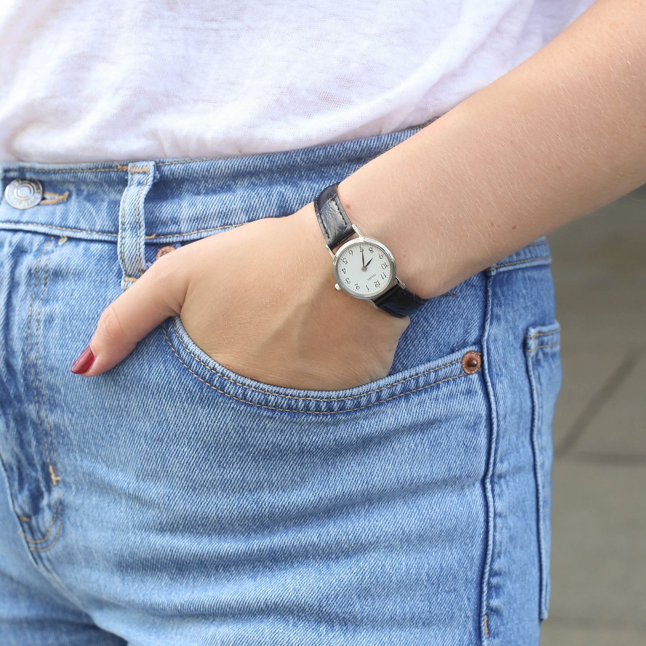 Pulsar leren dames horloge PM2249X1