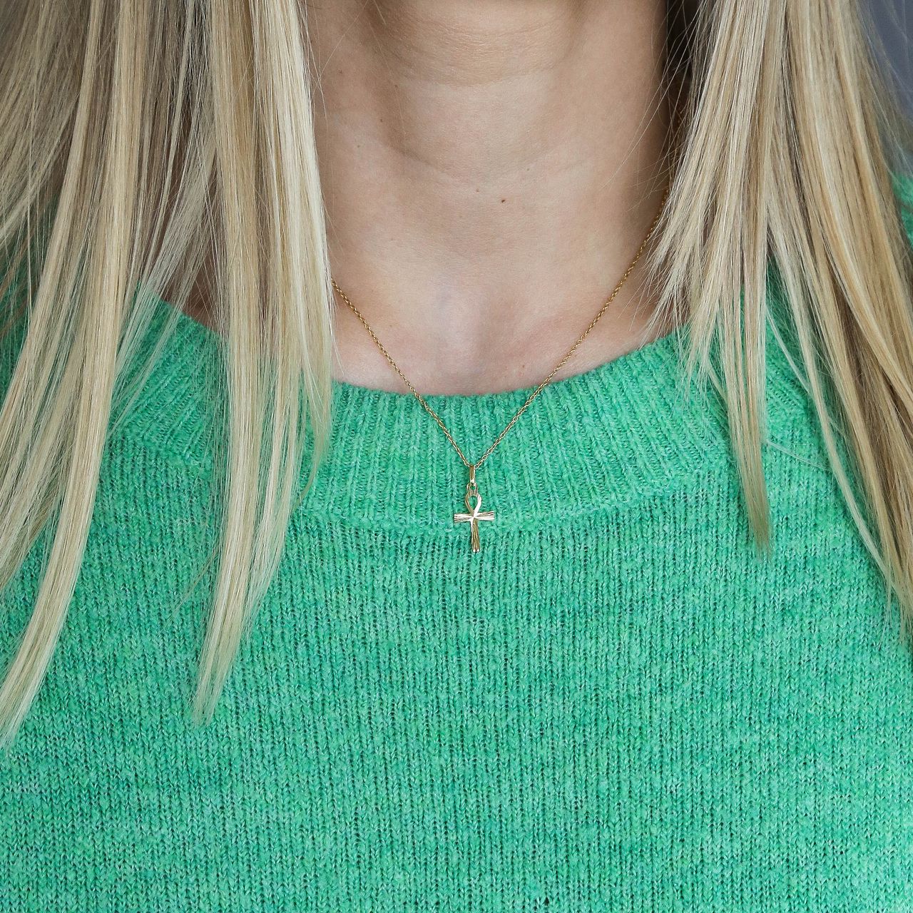 Anhänger aus 375 Gold, ägyptisches Ankh-Symbol
