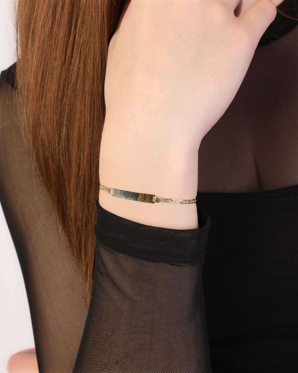 Gravurarmband für Kinder, 375 Gold, 15 cm