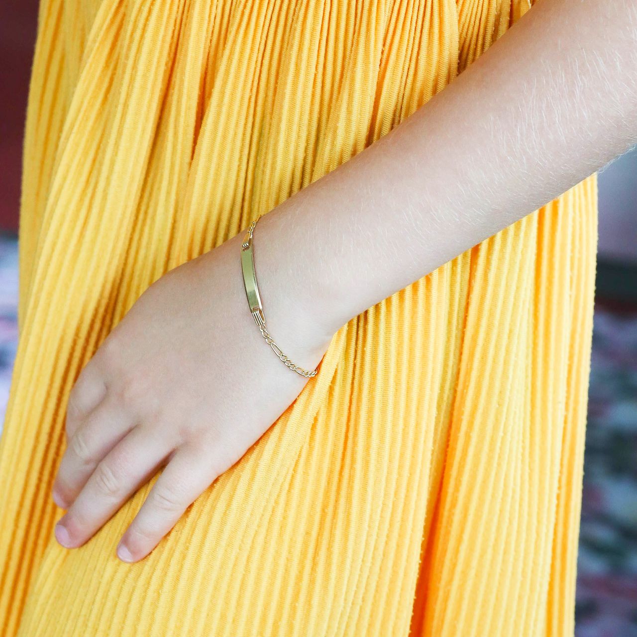 Gravurarmband für Kinder, 375 Gold, 15 cm