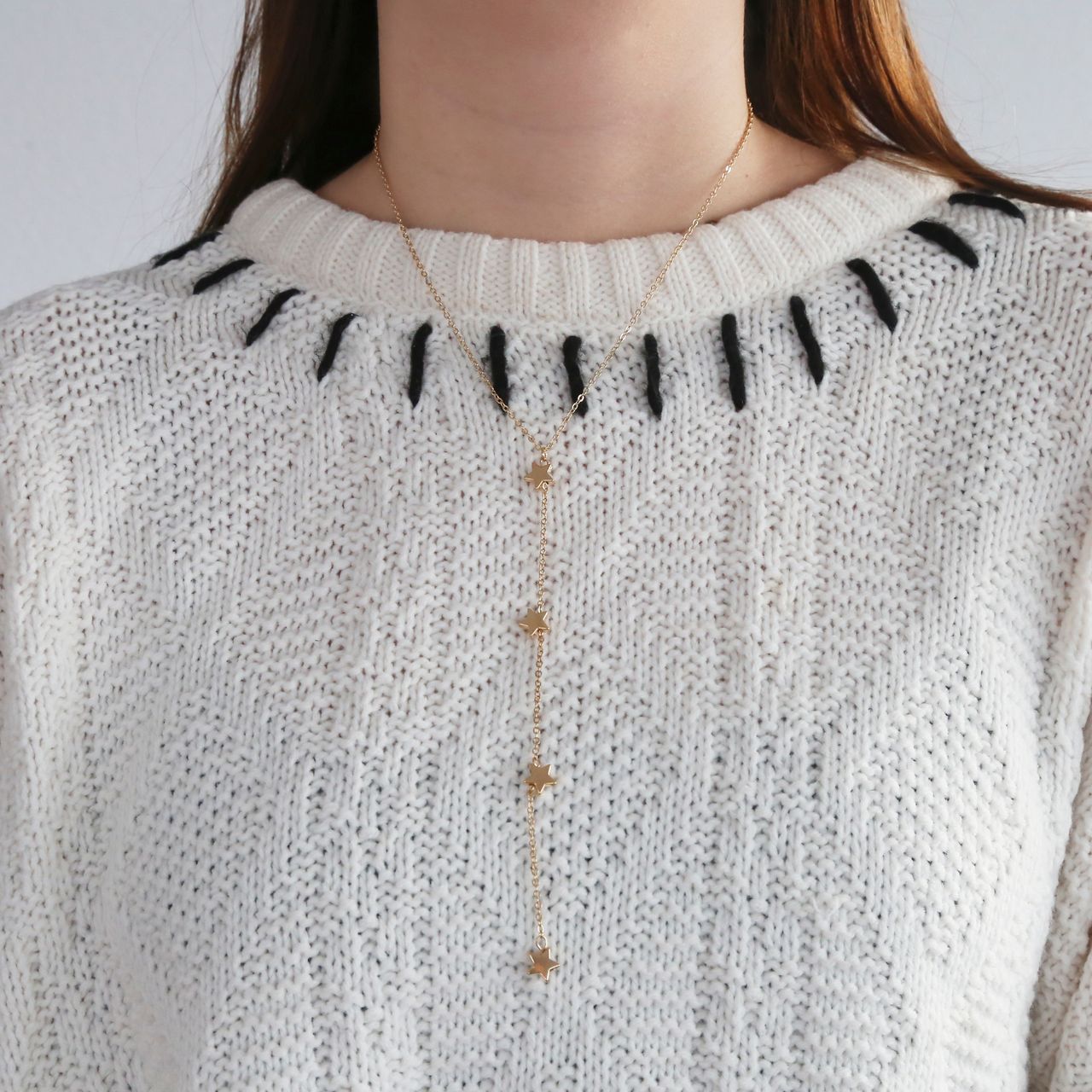 Goudkleurige byoux ketting met sterren