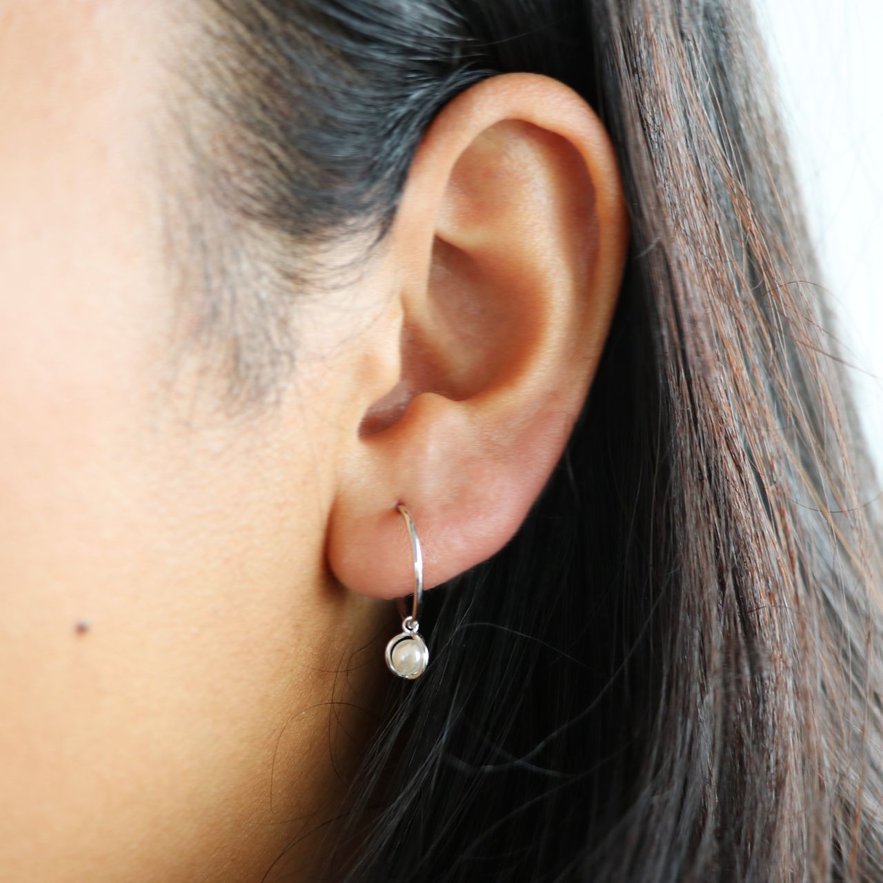 Ohrringe, 925 Silber, Perle