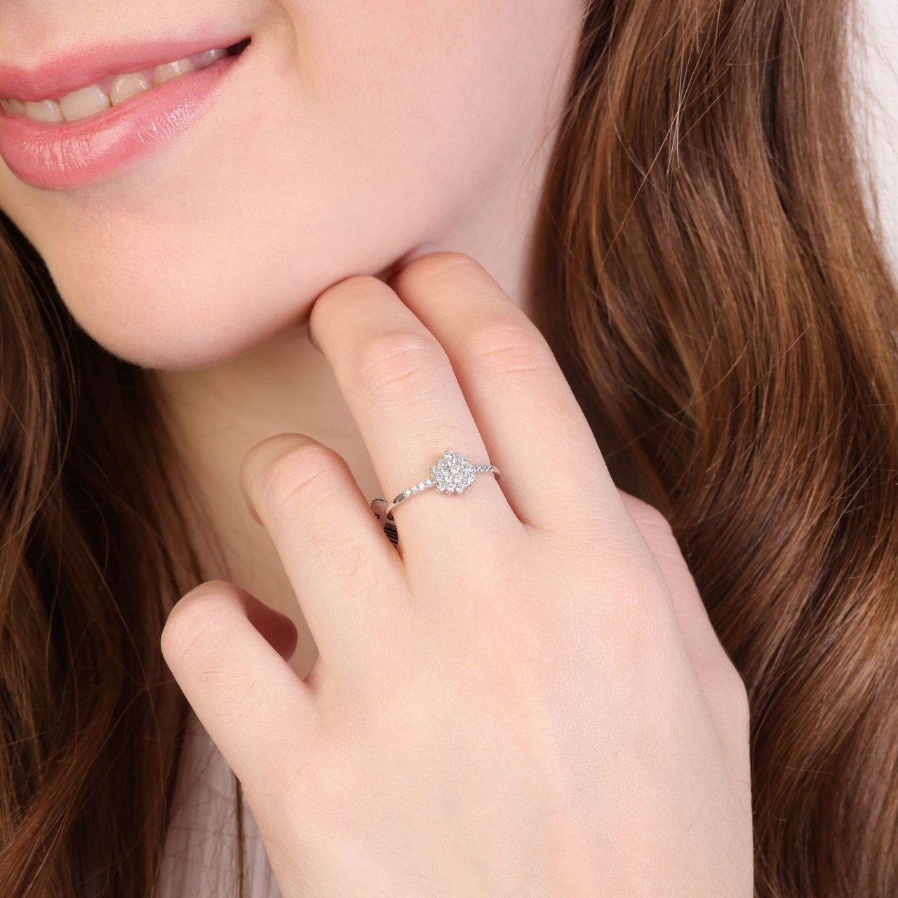Zilveren ring entourage zirkonia